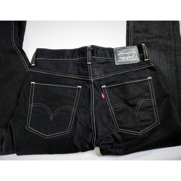 Vtg Y2K Levi's Skinny 511 Black Mid Rise Unisex Rocker Biker Metal Jeans Sz 31 - Picture 8 of 8